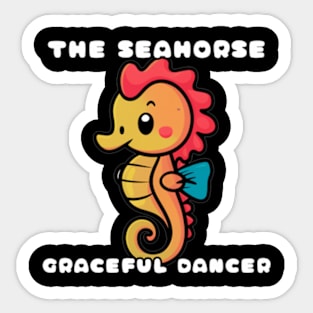 Cute Yellow Seahorse Sticker